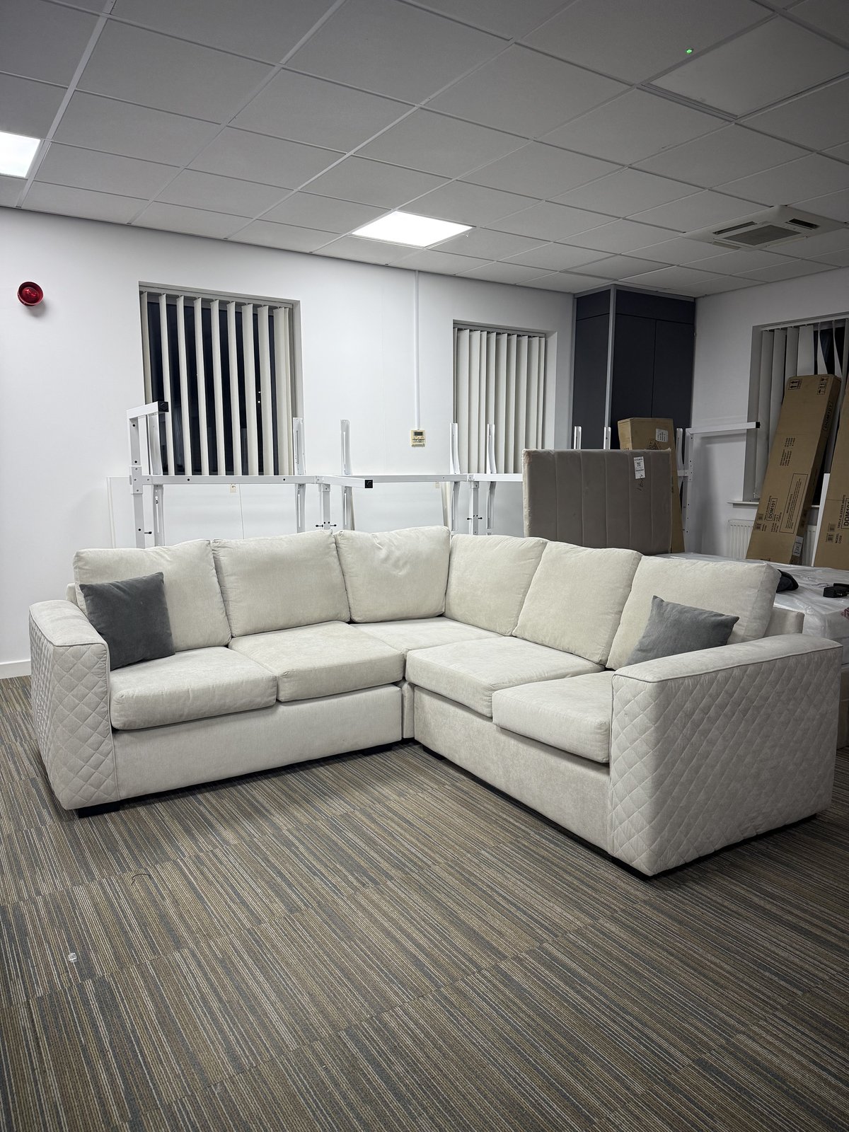 The Lucy Collection. Large Corner Sofa in Cream