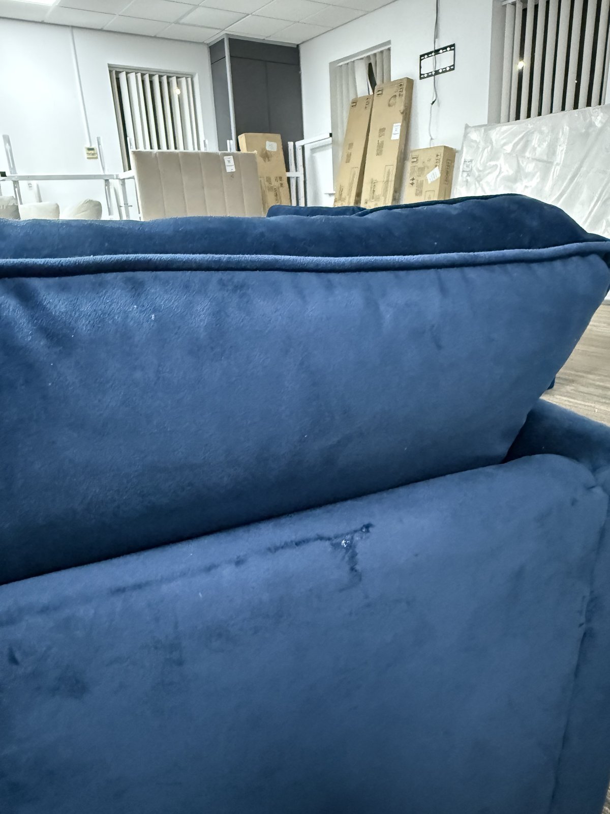 The Kyle Sofa Collection 3 Seater, 2 Seater and Footstool in Navy