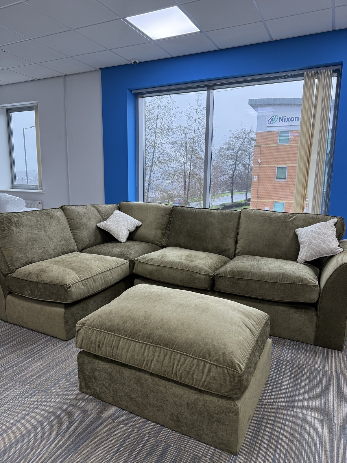The Aldis Collection. Corner Chaise sofa (LHS) in Sage