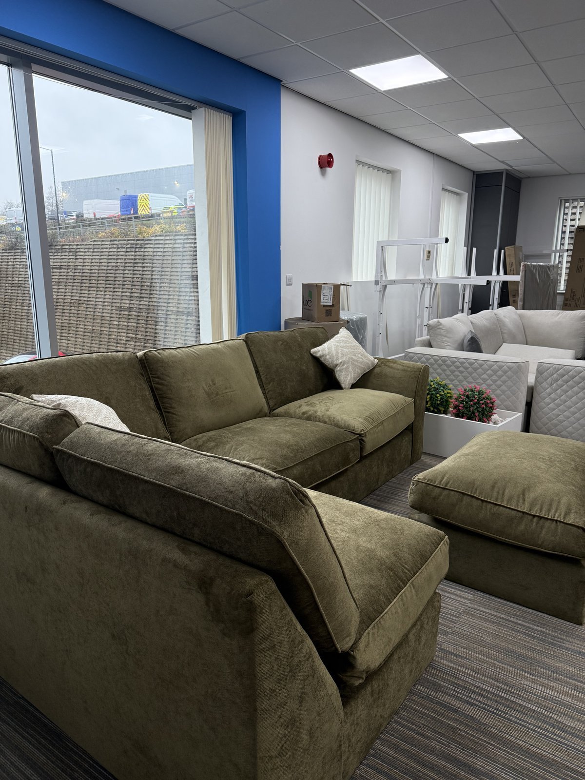 The Aldis Collection. Corner Chaise sofa (LHS) in Sage